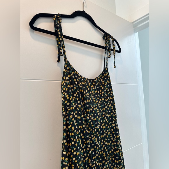 Wild Fable Black Lemon Print Flowy Mini Dress Open Back Size S - Picture 8 of 11
